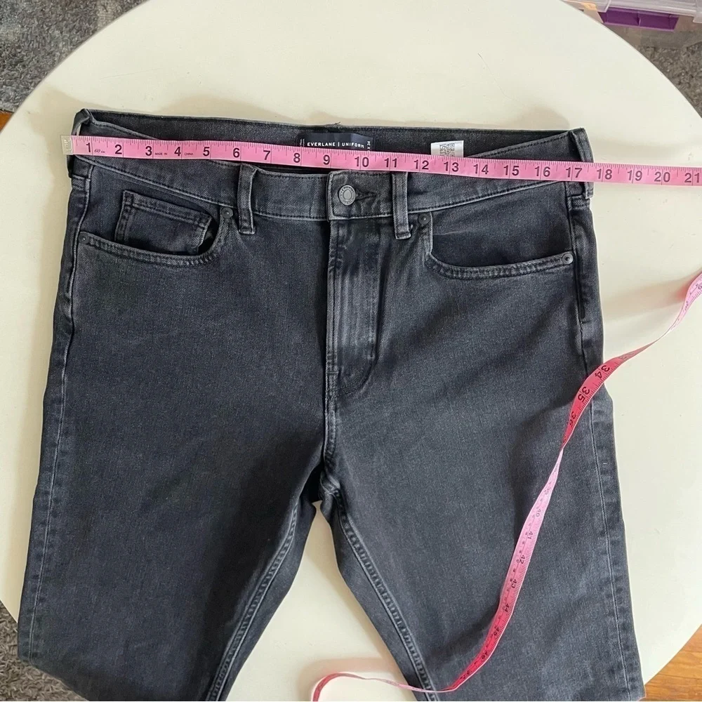 Everlane Uniform Slim Fit Jeans Organic Cotton Stretch Washed Black 35x34 NWOT
